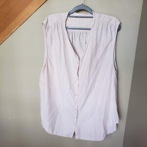 Women's Sleeveless Blouse - Cream / Size XL / EUC